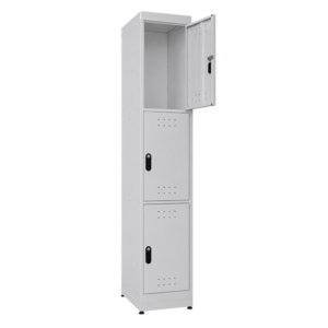 Armario para Capacete Guardia Simples 03 Portas - Cinza