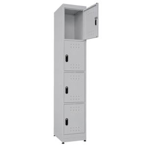 Armario para Capacete Guardia Simples 04 Portas - Cinza