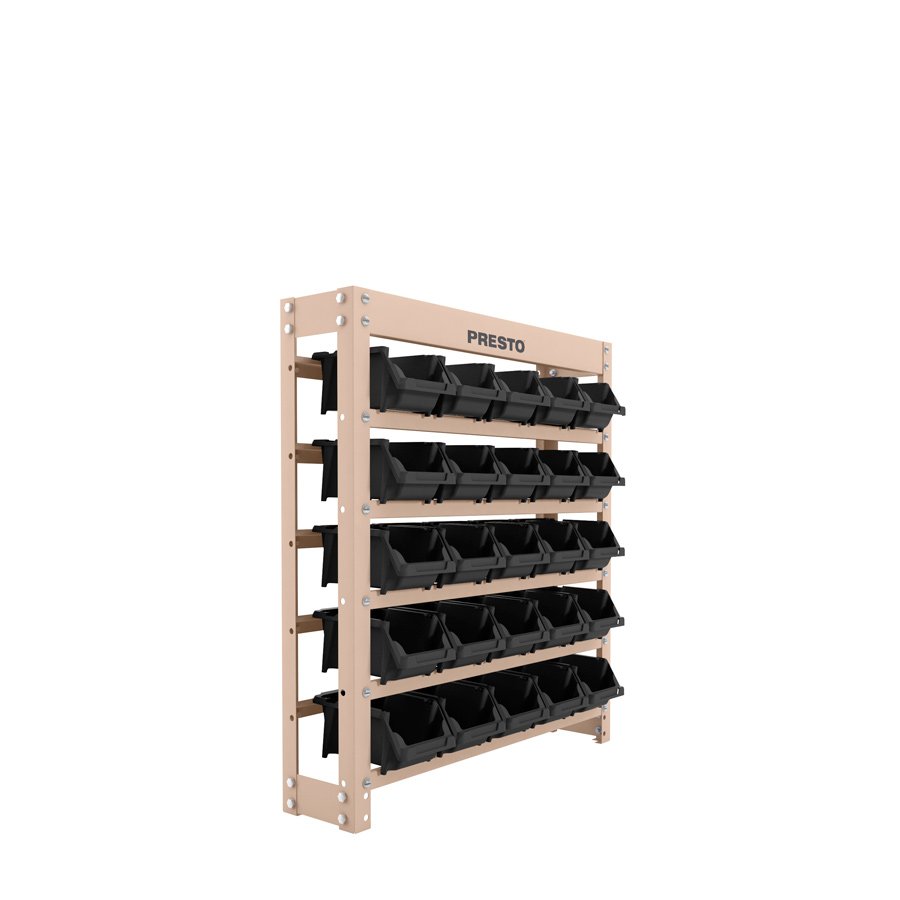 Estante Gav C/ 25 Gavetas N3 Preto Presto